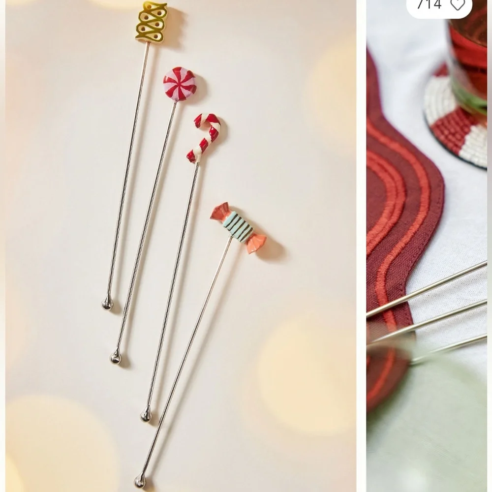 8 piece Bon Bon cocktail stirrers & picks set